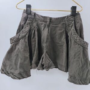 Twinkle by Wenlan Dark Gray bohemian lagenlook skirt style shorts y2k linen